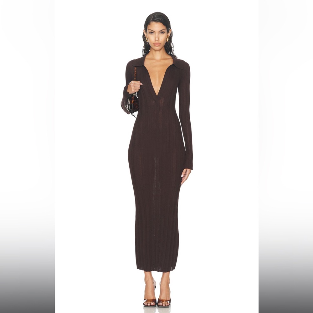 SER.O.YA Azula Maxi Dress  Brown